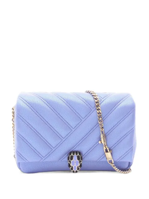 Bvlgari Pre-Owned 2010s Serpenti quilted clutch bag Purple 1102227