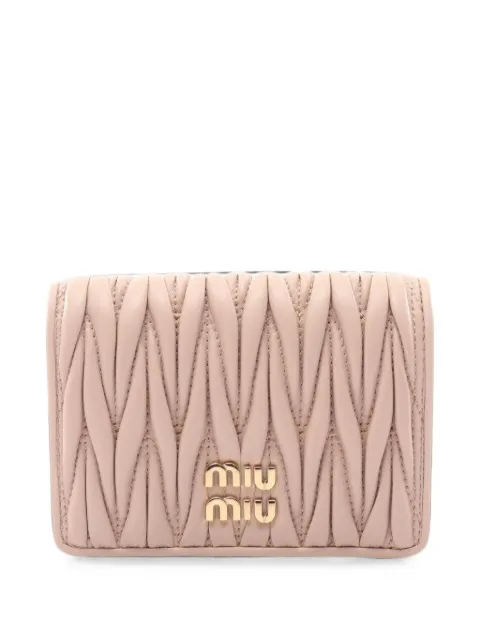 Miu Miu Pre-Owned Matelassé bi-fold wallet Pink 1101727
