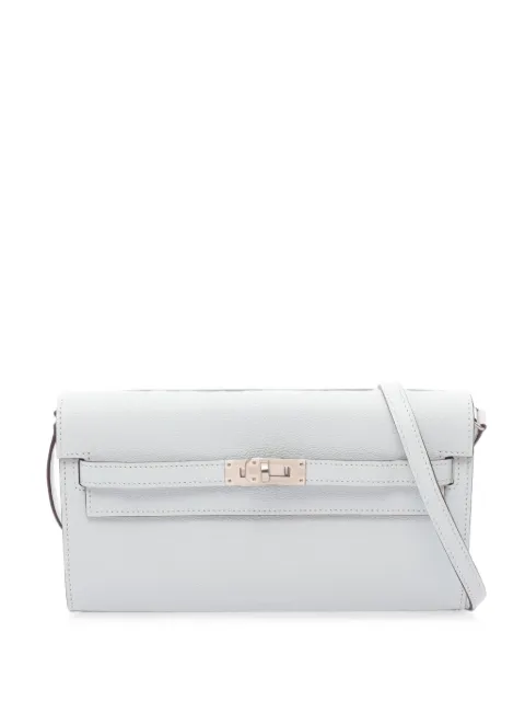 Hermès Pre-Owned 2022 Kelly To Go turn-lock clutch bag Blue X