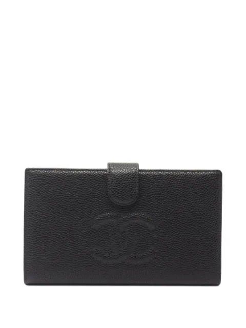 CHANEL Pre-Owned 2003-2004 Coco Mark bi-fold wallet Black 11020768664000