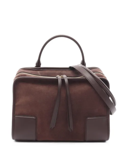 Loewe Pre-Owned Amazona 180 suede handbag Brown 1103737