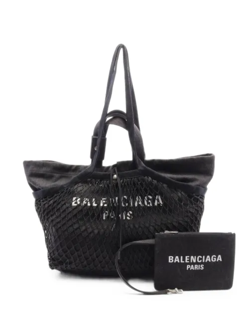 Balenciaga Pre-Owned 2020s medium 24/7 fishnet tote bag Black 1101770