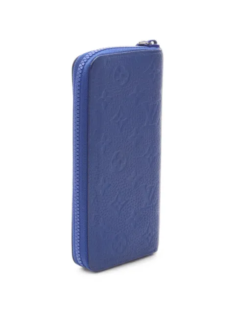 Louis Vuitton Pre-Owned 2021 Monogram Taurillon Zippy wallet Blue 1103008
