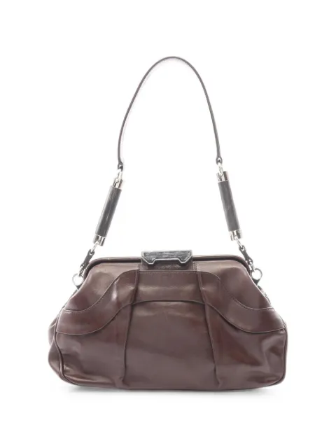 Celine Pre-Owned 2000s leather shoulder bag Brown 1103300