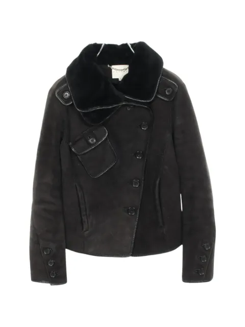 Celine Pre-Owned Mouton shearling-collar jacket Black 1082384