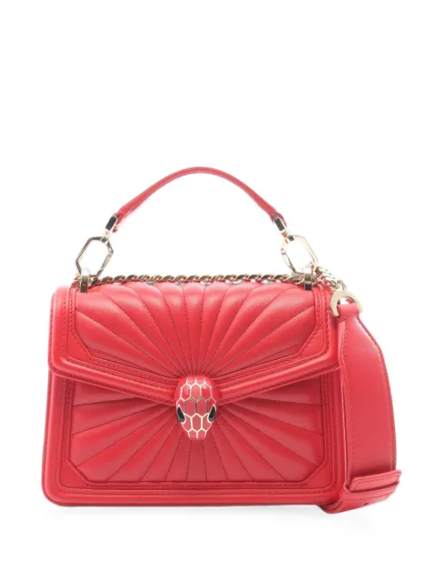 Bvlgari Pre-Owned 2010s Serpenti Diamond Blast shoulder bag Red 1102358