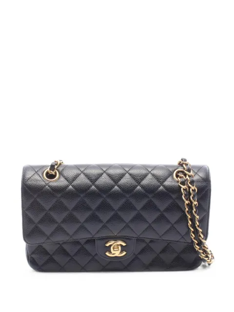 CHANEL Pre-Owned 2018-2019 Matelassé Double Flap shoulder bag Black 110323026546364