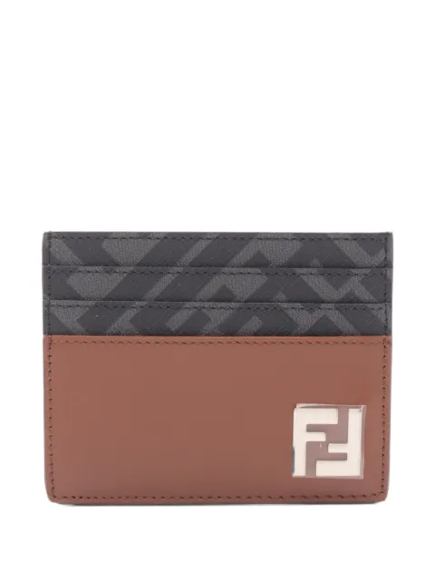 Fendi Pre-Owned 2020s FF logo card case Brown 1101751