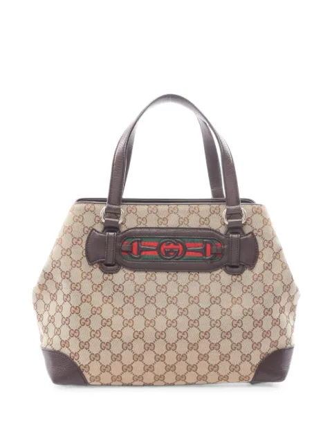 Gucci Pre-Owned 2000s GG canvas Sherry Line tote bag Neutrals 1101828
