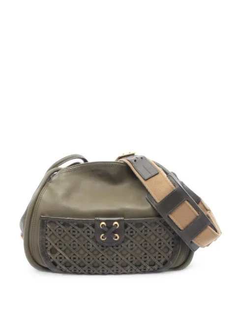Christian Dior Pre-Owned 2000s Lattice cross body bag Green 1102382
