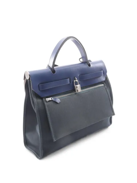Hermès Pre-Owned 2018 PM Herbag Zip tote bag Green 1101835C
