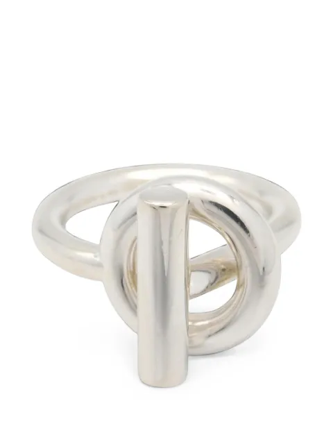 Hermès Pre-Owned Echape MM knotted ring Silver 110196223BD406048