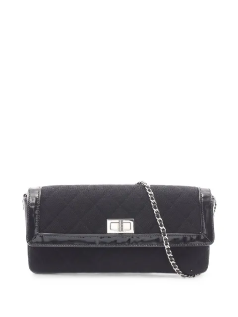 CHANEL Pre-Owned 2000-2002 2.55 matelassé East-West bag Black 11024666746810
