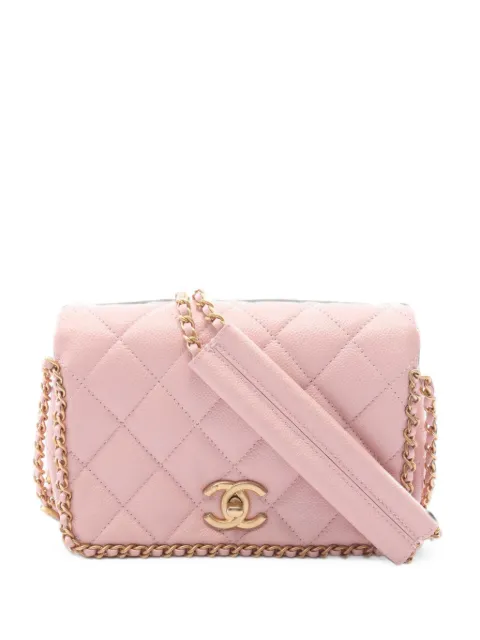 CHANEL Pre-Owned Matelassé Caviar shoulder bag Pink 1102145TU6TN377