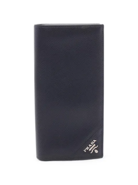 Prada Pre-Owned 2010s Saffiano leather bi-fold long wallet Black 1103669