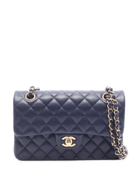 CHANEL Pre-Owned 2021-2022 Matelassé double flap shoulder bag Blue 110322931146202