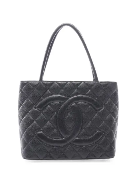 CHANEL Pre-Owned 2002-2003 Reissue Caviar leather tote bag Black 11029477845924