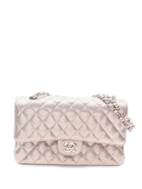 CHANEL Pre-Owned 2015-2016 Matelassé double flap shoulder bag Pink 110324421954882