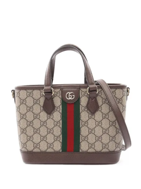 Gucci Pre-Owned 2020s small Ophidia GG Supreme tote bag Neutrals 1101758