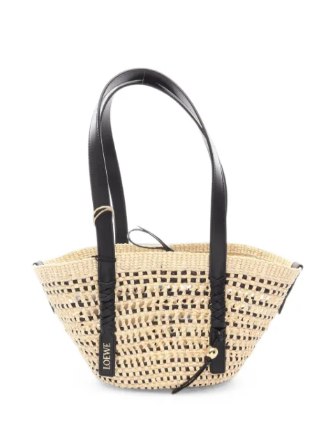 Loewe Pre-Owned 2020s Paula's Ibiza braided basket tote bag Neutrals 1102265