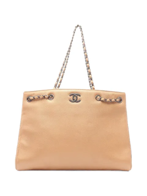 CHANEL Pre-Owned 2015-2016 Caviar leather chain shoulder bag Neutrals 110321921827981
