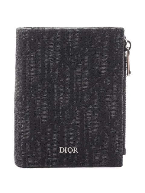 Christian Dior Pre-Owned 2010s Oblique bi-fold wallet Black 1103192