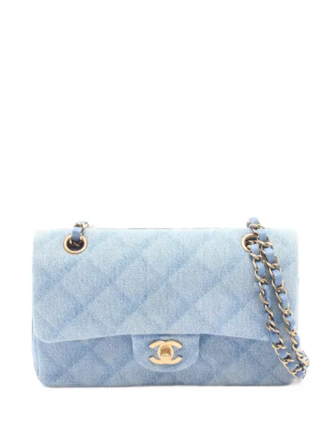 CHANEL Pre-Owned Matelassé double-flap shoulder bag Blue 1103696PG8UUP66