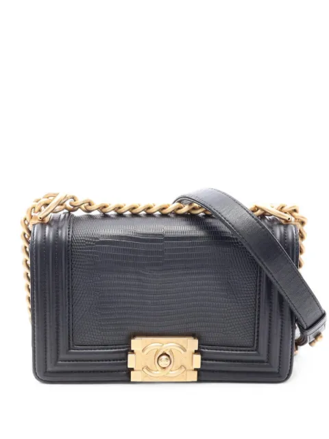 CHANEL Pre-Owned 2017-2018 Boy Chanel chain shoulder bag Black 110213024845324