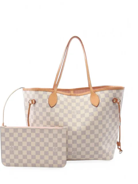Louis Vuitton Pre-Owned MM Neverfull Damier Azur tote bag White 1102949