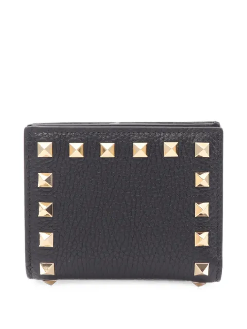 Valentino Garavani Pre-Owned 2020s Rockstud bi-fold wallet Black 1101740