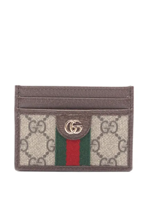 Gucci Pre-Owned Ophidia GG Supreme card case Brown 1101746