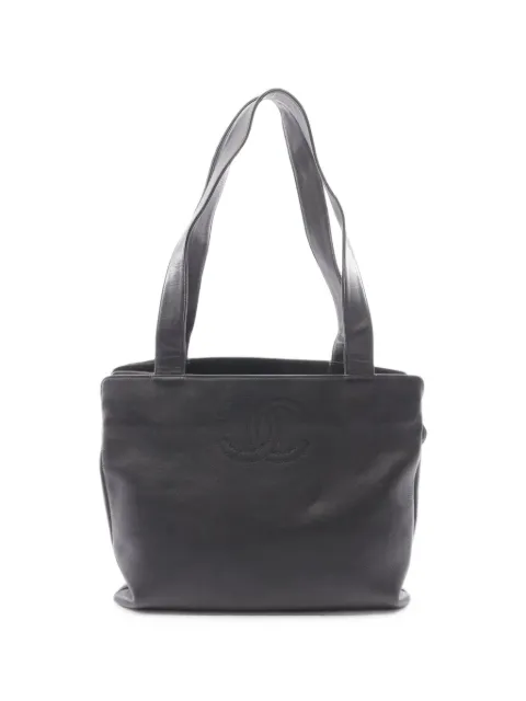 CHANEL Pre-Owned 2000-2002 Coco Mark tote bag Black 11025216197342