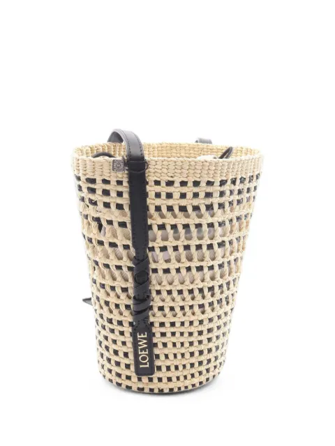 Loewe Pre-Owned Braided Pocket bucket bag Neutrals 1102266