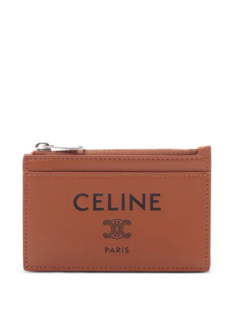 Celine Pre-Owned 2020s Triomphe card case Brown 1103707