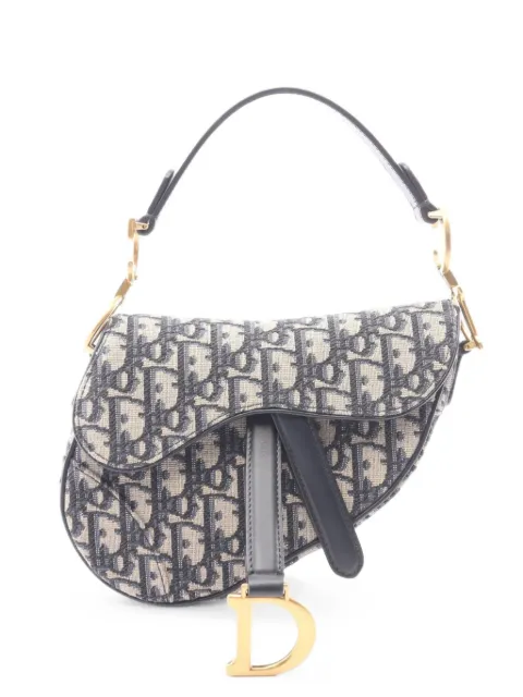 Christian Dior Pre-Owned 2010s mini Saddle Oblique monogram handbag Blue 1102228