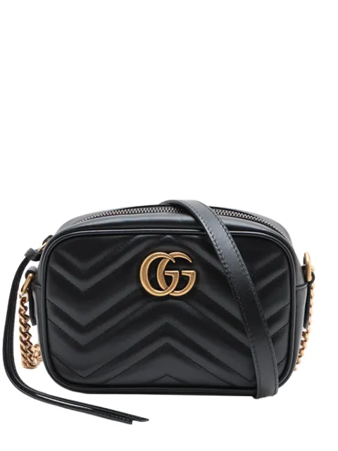 Gucci Pre-Owned 2016 Mini GG Marmont Matelasse Leather crossbody bag Black RPNX2CAUHYF13TJ4