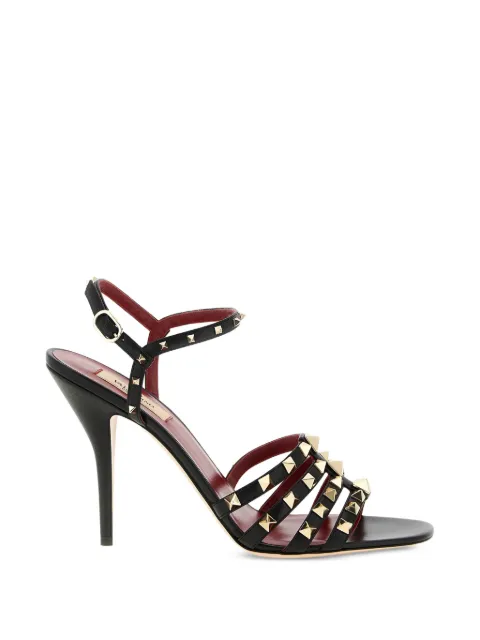 Valentino Garavani Rockstud Kidskin sandal 100mm Black W2S0PV5JDW0NO