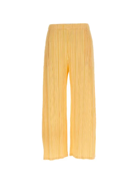 Pleats Please Issey Miyake Mellow Pleats pleated trousers Yellow PP58JF28330