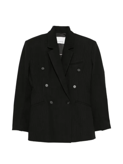 The Frankie Shop pinstripe double-breasted blazer Black BLFS227958630102