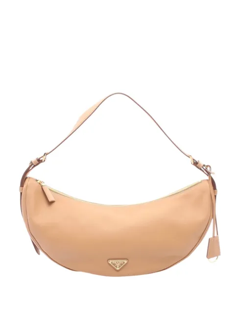 Prada Pre-Owned 2013-2026 Large Calfskin Demi Lune shoulder bag Neutrals ZYEKH1IRL0QJJBNM