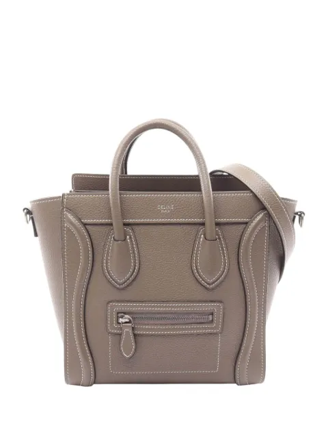 Celine Pre-Owned 2010-2026 Nano Leather Luggage Tote satchel Brown EGDVCS0C14RZDIQP