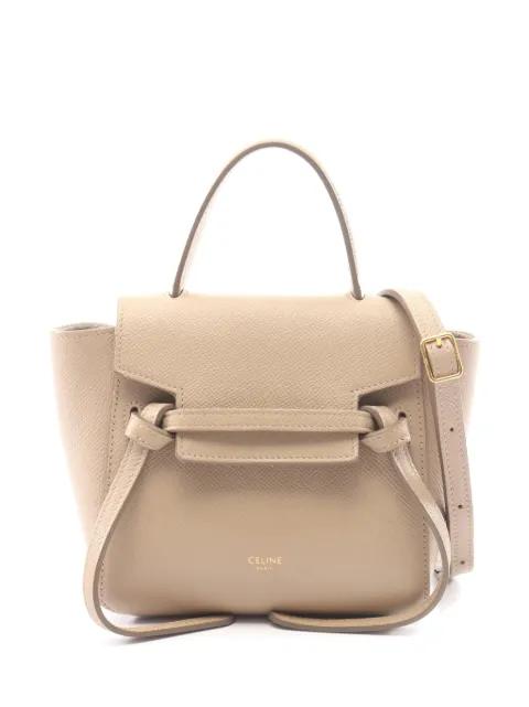 Celine Pre-Owned 2018-2026 Pico Grained Calfskin Belt Bag satchel Neutrals RUNHOVSWYB2A3T5H