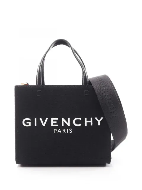 Givenchy Pre-Owned 2022-2023 Mini Canvas G Tote satchel Black 8OUAZ1RFCMV19J4S
