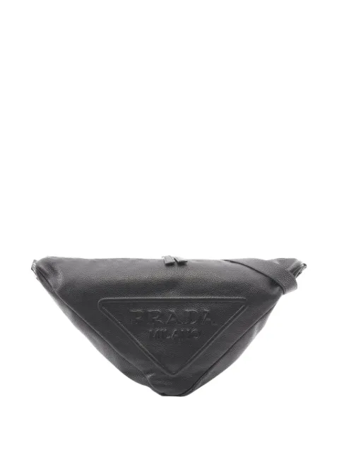 Prada Pre-Owned 2013-2026 Vitello Daino Triangle crossbody bag Black 8R7O5SKZ5X2AY7AU