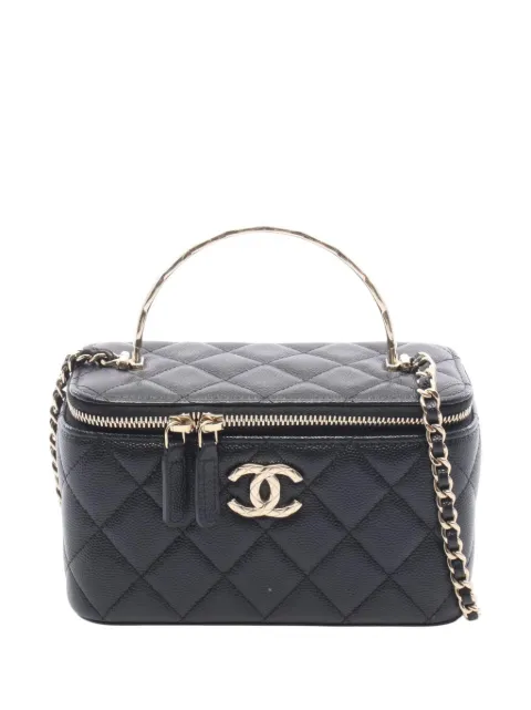 CHANEL Pre-Owned 2021-2026 CC Caviar Top Handle Vanity Case with Chain satchel Black 668LQSF2O7JHGPDQ
