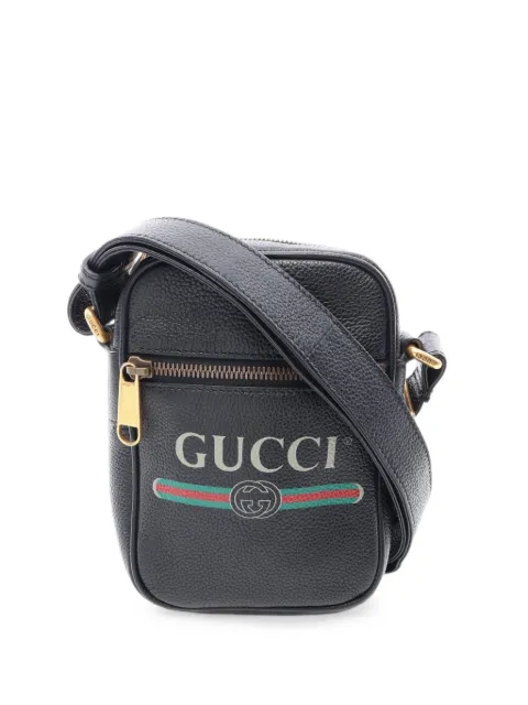 Gucci Pre-Owned 2010s Web logo shoulder bag Black 1103276