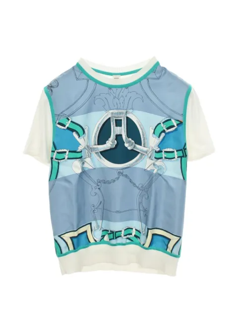 Hermès Pre-Owned 2010s L'instruction du Roy Zoom silk-panel top White 1099218