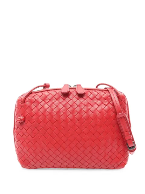 Bottega Veneta Pre-Owned 2000s Nodini Intrecciato shoulder bag Red 1103291