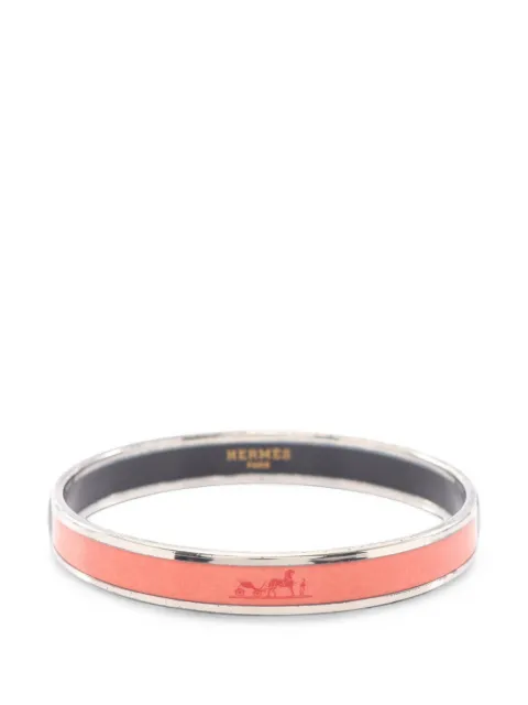 Hermès Pre-Owned Cloisonné bangle bracelet Silver 1088543