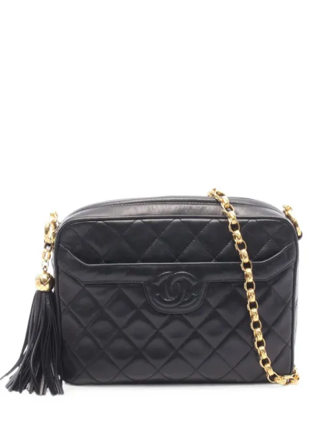 CHANEL Pre-Owned 1991-1994 Matelassé Tassel shoulder bag Black 11024712386029